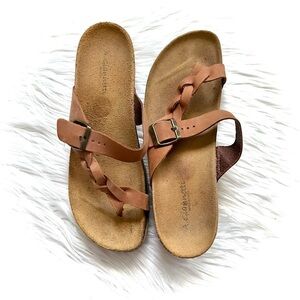 A Giannetti Braided Sandal 10 Tan